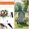 2 Sets Artificial Cemetery Flowers for Grave,Realistic Grave Flowers for Cemetery,Silk Rose with Vase for Headstone Tombstone Decoration Easy fit (Pink White)